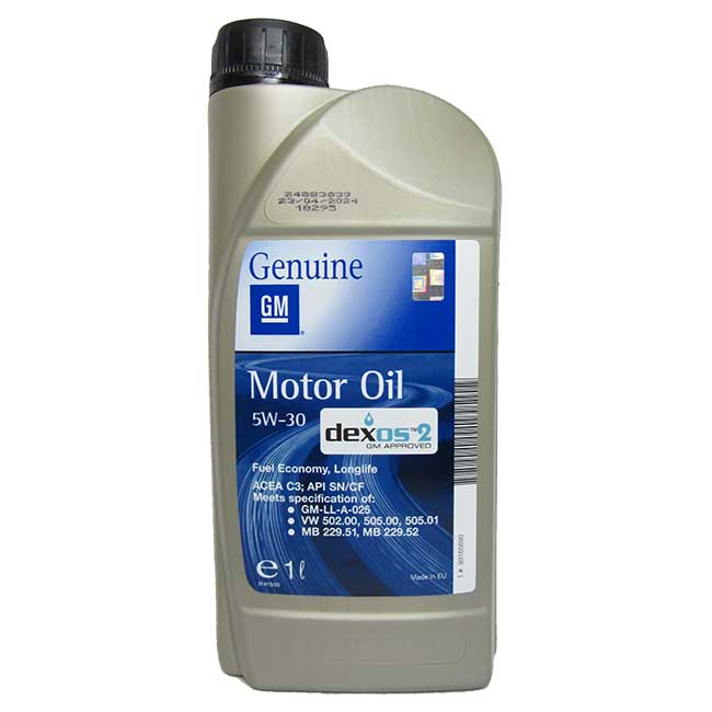 GM Motor Oil Dexos2 5W-30 (1_/OEM:1#93165690)