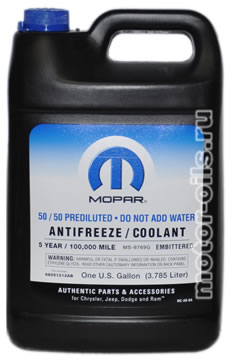 Mopar 50/50 Prediluted ANTIFREEZE/COOLANT (3,785_/OEM:68051212AC)