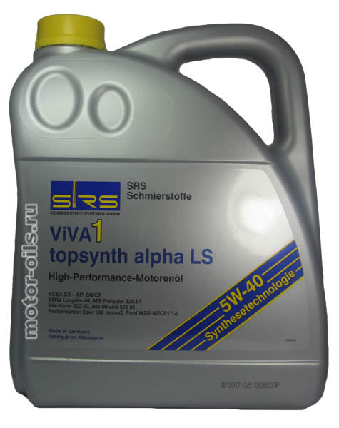 SRS ViVA 1 topsynth alpha LS 5W-40 (4_)